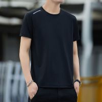 New summer mens short sleeve T-shirt male thin section breathable ice silk movement and a half sleeve T-shirt collar top mens wear --ntx230801♠◇✾
