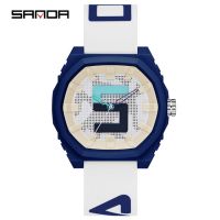 ⌚SANDA ใหม่ Unisex นาฬิกาผู้ชายผู้หญิงแบรนด์ชั้นนำหรูหรากีฬาซิลิโคนกันน้ำนาฬิกาควอตซ์ผู้ชาย Relogio Masculino