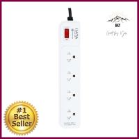 รางปลั๊กไฟ 4 ช่อง 1 สวิตซ์ DATA AP4195 3 ม. สีเทาPOWER STRIP DATA AP4195 4-OUTLET 1-SWITCH 3M GRAY **หมดแล้วหมดเลย**