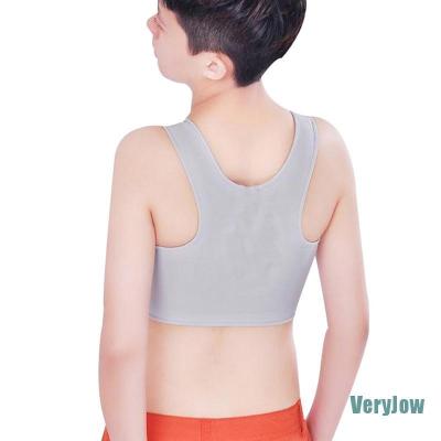 VeryJow♪ Short Chest Breast Vest Breathable Buckle Binder Trans Tomboy Cosplay