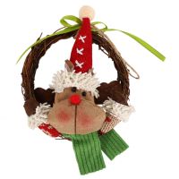 1 pcs Christmas Wreaths Door Hanging Decoration Rattan Ring Garlands Xmas Decorations Christmas Ornament For Home Décor