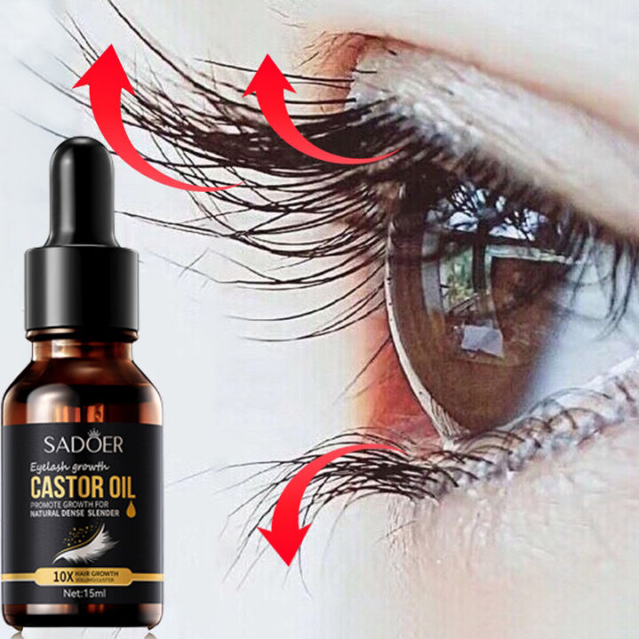 Natural Castor Oil Hair Eyebrow Lashes Growth Serum 15ml 7day Eyelash Enhancer Longer Fuller 3848