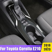 สแตนเลสรถเกียร์เปลี่ยนแผงสำหรับ Toyota Corolla E210 2019 2020 2021 2022 2023ไฮบริดถ้วยกรอบครอบตัดสติกเกอร์ป้องกัน