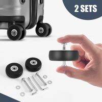 2 Sets of Luggage Suitcase Replacement Wheels Axles Deluxe Repair Tool OD 50mm