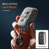 Alcantara ที่วางฝาครอบเคสกุญแจรถยนต์หนังกลับสำหรับ Land Rover A9 Evoque Freelander 2 Discovery Auto Accesseries