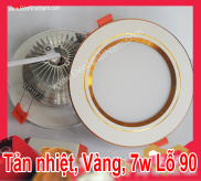 Đèn Led Âm Trần 3 màu 7w Cao cấp. Ánh sáng 3 chế độ ánh sáng Lỗ khoét 90