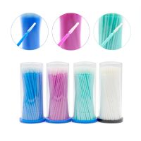 ▫₪ 100pcs Disposable Micro Brushes Eyelash Extension Make Up Mascara Wands Individual Lash Removing Cotton Swab Applicator