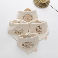 ✑ 100 Cotton Baby Bib Cartoon Embroidery Saliva Towel Newborn Soft Absorbent Boys Girl Bibs Triangle Burp Cloths for 0-3 Years