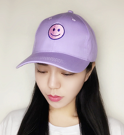 cap-smile-หมวกแฟชั่นสไตล์เกาหลี-ลายปัก-hat-ราคาถูก-พร้อมส่ง