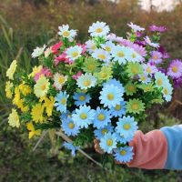 【DT】 hot  Artificial Flowers Little Daisy Simulation Bunch of Flowers Outdoor Plant Hanging Flower Pots Home Party Garden Porch Window