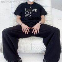 ซิมการ์ด✖▫LOEWE Luo Yiwei เสื้อยืดสำหรับทั้งหญิงและชายสามมิติปักคอกลมผ้าฝ้ายแท้แขนสั้นสำหรับฤดูร้อน