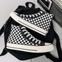 High canvas shoes--Kasut kanvas - Kasut kanvas atasan tinggi lelaki trend lelaki kasut semua perlawanan Kasut lelaki 2022 kasut musim panas baharu lelaki*#Plaid canvas shoes men s high-top canvas shoes men s trend all-match shoes men s shoe