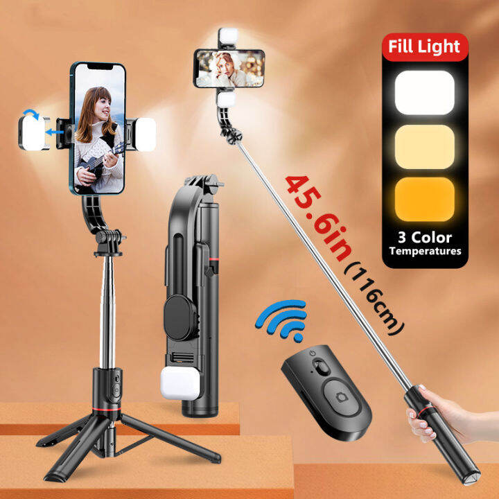 【cod Local Stock】1160mm Stainless Steel Bracket Selfie Stick Tripod