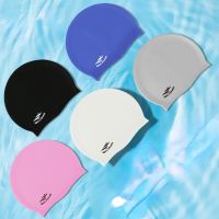 2021 Swimming Cap Silicone Women Men Waterproof Plus Size Colorful Adult Long Hair Sports High Elastic Adults Swim Pool Hat Swim Caps