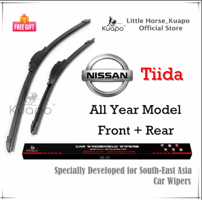 Kuapo ใบปัดน้ำฝน นิสสัน ทีด้า Nissan Tiida 2006 ถึง 2012 ปี ที่ปัดน้ำฝน กระจก ด้านหน้า/ด้านหลั รถยนต์ นิสสันTIDA