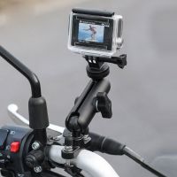 TUYU Supporto A Macchina Fotografica A Bici Motociclo Manubrio Specchio Staffa Di Montaggio 1/4 Del Basdel Metallo Per Gopro Del Gopro Hero8/7/6/5 Di Azione Telecamere Accorio