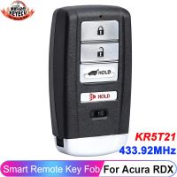 KEYECU FCC ID: KR5T21 433.92Mhz ชิป ID47ควบคุมกุญแจรีโมตอัจฉริยะ Fob สำหรับอคูราอาร์ดีเอ็กซ์2019 2020 2021 P /N: 72147-TJB-A11