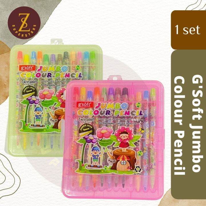 G'SOFT TWISTED COLOR PENCILS 24's/12's Lazada