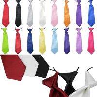 Fashion School Boys Children Kids Baby Wedding Solid Colour Elastic Tie Necktie Boy Tie Baby Wedding Necktie Neck Tie Stain