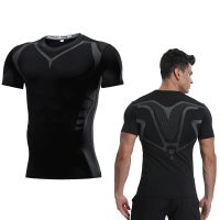 Short Sleeve Tee Compression Shirts Breathable Wicking Sports Top Men 39;s T-Shirt Summer Bodybuilding Sport Outfit For Man Running