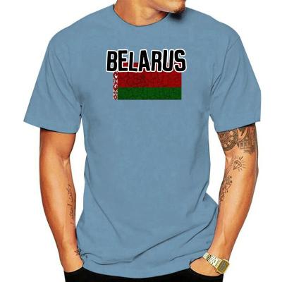 เสื้อยืดลายธง Belarus เสื้อยืดคอกลมแขนลำลองขาสั้นสำหรับเป็นของชำร่วยเสื้อยืดคอกลมผ้าคอตตอนสำหรับฤดูร้อน