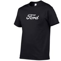 ผ้าฝ้ายแท้เสื้อยืด แขนสั้น พิมพ์ลาย Ford car สําหรับผู้ชาย#39; ฤดูใบไม้ผลิ  สั้น พักผ่อน ริมถนนS-5XL  QCII