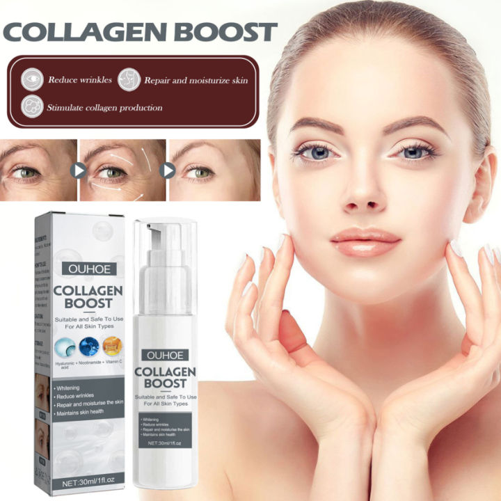 Collagen Anti Wrinkle Fac-ial Serum Whitening Brightening Moisturizing ...