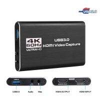 4K HDMI-compatible Video Capture Card 1080p Game Capture Card USB 2.0 3.0 Recorder Box Device for Live Streaming Video Broadcast Adapters