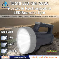 ไฟฉาย LED KAMISAFE รุ่น KM-2695 ไฟฉายพกพาไฟฉายลุยฝน ไฟฉายกันน้ำ ความสว่าง 3600 mAh ปรับได้ 3 ระดับ มีไฟฉุกเฉิน