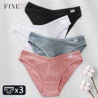 [A LIKE] FINETOO M-4XL กางเกงผ้าฝ้ายผู้หญิง39; S V เอวชุดชั้นในขนาดบวกกางเกงสุภาพสตรีแนวราบ UnderpantsPanties ชุดชั้นใน