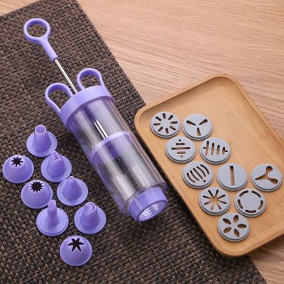 【CC】✵∋❣  Cookie Press Icing Cutter Mold Gun Pastry Syringe Extruder Nozzles Piping Biscuit Maker Tools