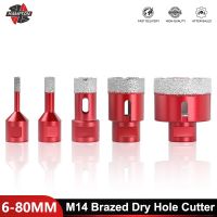 【DT】hot！ 1pc 6mm-80mm Thread Brazed Hole Opener Drilling Core Bit M14 Grinder Bit for Granite Marble