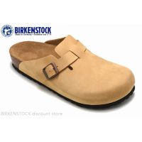 Birkenstocks Boston Mens/Female Classic Cork Beige Leather Slipper Sandals 34-46