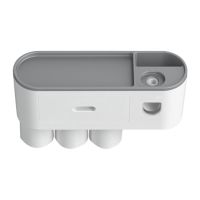 Magnetic Adsorption Inverted Toothbrush Holder Automatic Toothpaste Squeezer Storage Rack Bathroom Accessories