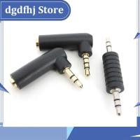 Dgdfhj Shop Gold plated 3.5 jack Right Angle male Female to 3.5mm 3/4Pole Male Audio Connector Stereo Plug L Shape Jack Adapter 1pcs