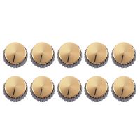 C510Pcs Guitar AMP Amplifier Knobs Push-on Black+Gold Cap fo