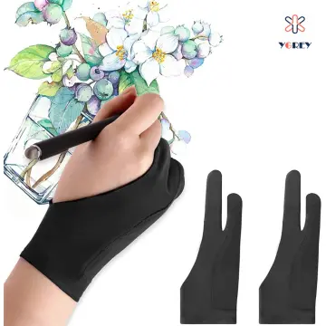 5 Pack Artist Gloves For Tablet Digital Drawing Glove Two Thicken Palm  Rejection Glove For Graphics