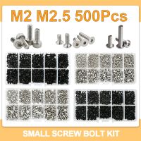 Kit baut sekrup kecil M2 M2.5 500 buah sekrup listrik tutup soket segi enam Hex Laptop PCB baut Allen Set 4mm 5mm 6mm 8mm 10mm