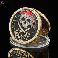 2022 Treasure Island Bay Gold Coin Skull Pirate Ship Collectible Sailing Challenge Token Vaule Coin