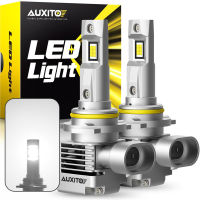 AUXITO อัพเกรด100W หลอดไฟไฟหน้ารถมอเตอร์ไซค์แบบ Led 9005 20000Lm 600% สว่างขึ้น6000K สีคูลไวท์ชุดไฟหน้า9005ไร้สาย2ชิ้น