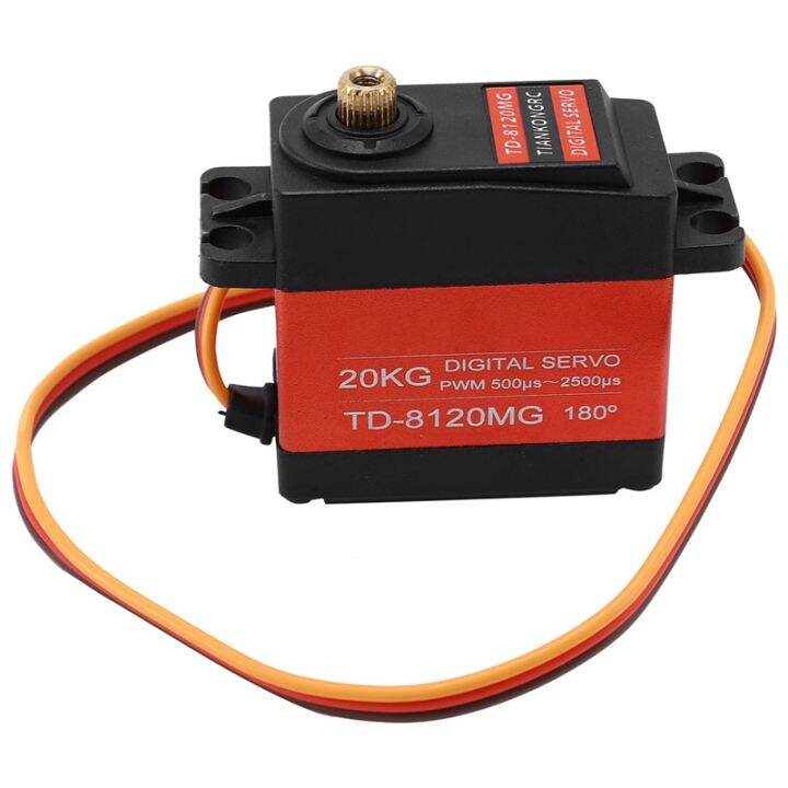 td-8120mg-waterproof-metal-gear-digital-servo-with-20kg-high-torque-180angle-for-rc-remote-control-car-model-vehicle-20kg-servo