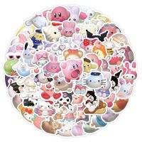 100Pcs/Set Kawaii 3D Hello Kitty Stickers Sanrio Kuromi Cinnamon Pochacco Anime Sticker Waterproof Decoration Sticker Kids Toys