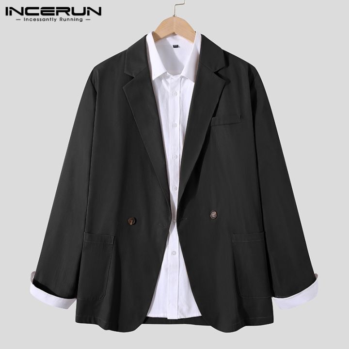 incerun-เสื้อสูท-แขนยาว-มีกระดุมสองแถว-สไตล์ธุรกิจ-แฟชั่นสําหรับผู้ชาย