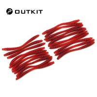 【hot】✠ OUTKIT Soft Fishing Bait 20Pcs/Set 5.5cm Lures Pesca Earthworm Worms Artificial Tackle With