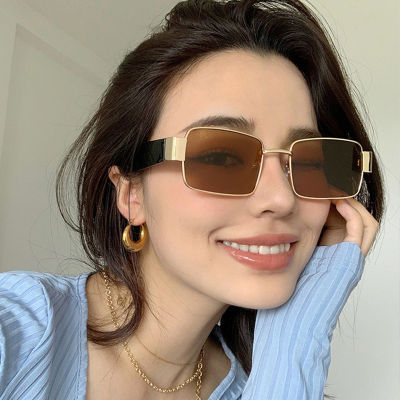 Metal Hip-hop Style Female Sunglasses European and American Trend Womens Sunglasses Fashion Net Celebrity Street Shooting Box Men and Women Sun Glasses