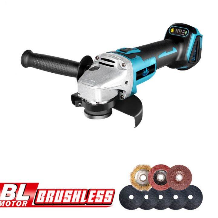125mm Cordless Brushless Angle Grinder Kit 8PCS Metal Cutting Disc