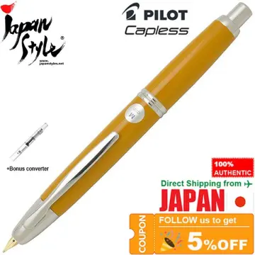 Pilot Capless Vanishing Point Retractable Fountain Pen Yellow with