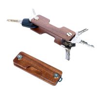 Small Key Wallets Wooden EDC Men Car Key Holder Smart Housekeeper New Design EDC Keys Organizer Keychain Bag Purse Key Clip