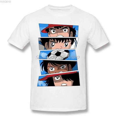 BALL IS LIFE (สต็อกเพียงพอ) Tops Clothes Streetwear Design Captain Tsubasa About Football Anime Cotton Men T-Shirtคุณภาพสูง size:S-5XL