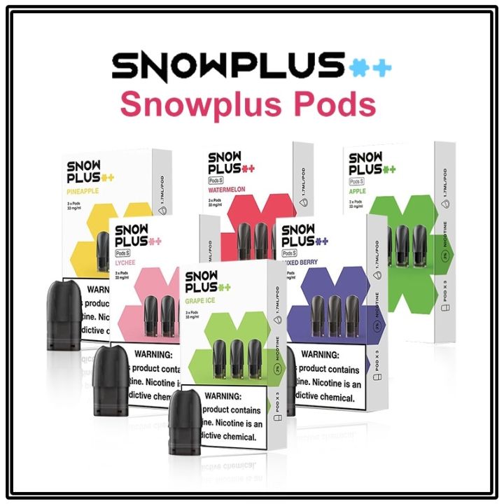 Authentic Snowplus pods 3in1 flavor E-liquid juice Snowplus GEN 3 Pods ...